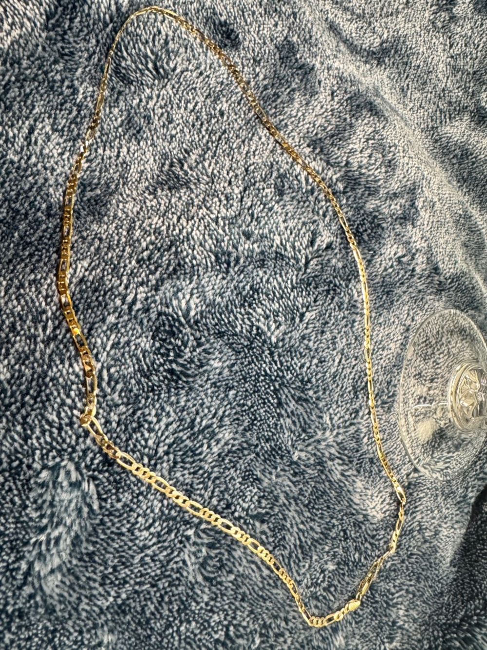Brand new 14k gold Figaro Italian, 20" yellow gold chain